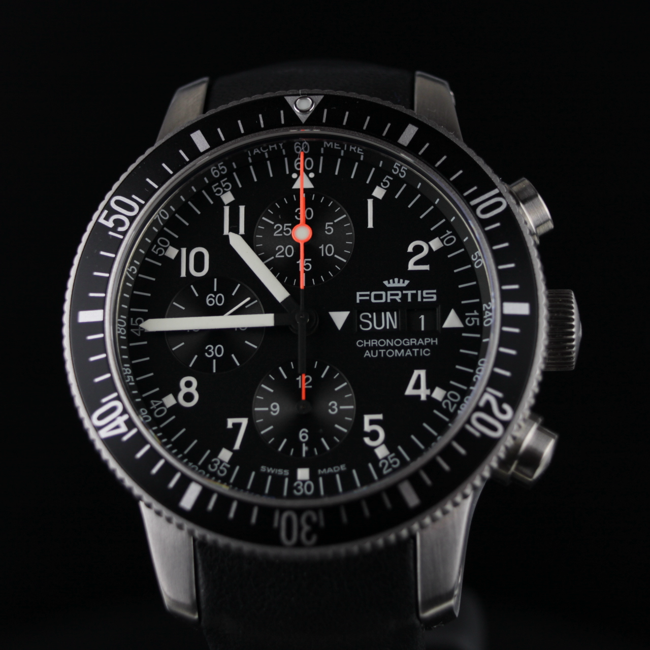 Fortis OFFICIAL COSMONAUTS CHRONOGRAPH, 638.10.11 mit  Lederband