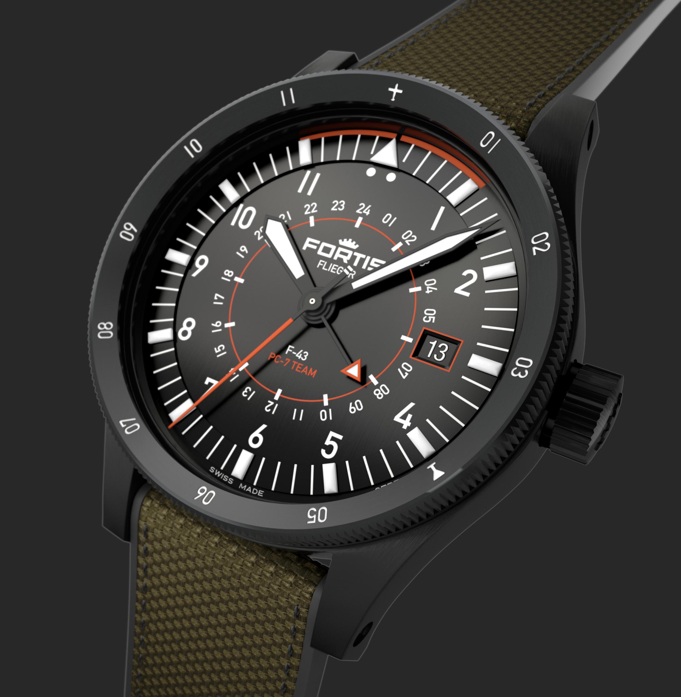 Fortis Flieger F-43 Triple GMT PC-7 Edition